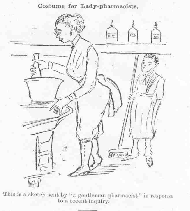 Costume for Lady pharmacists - C&D 5 June 1897