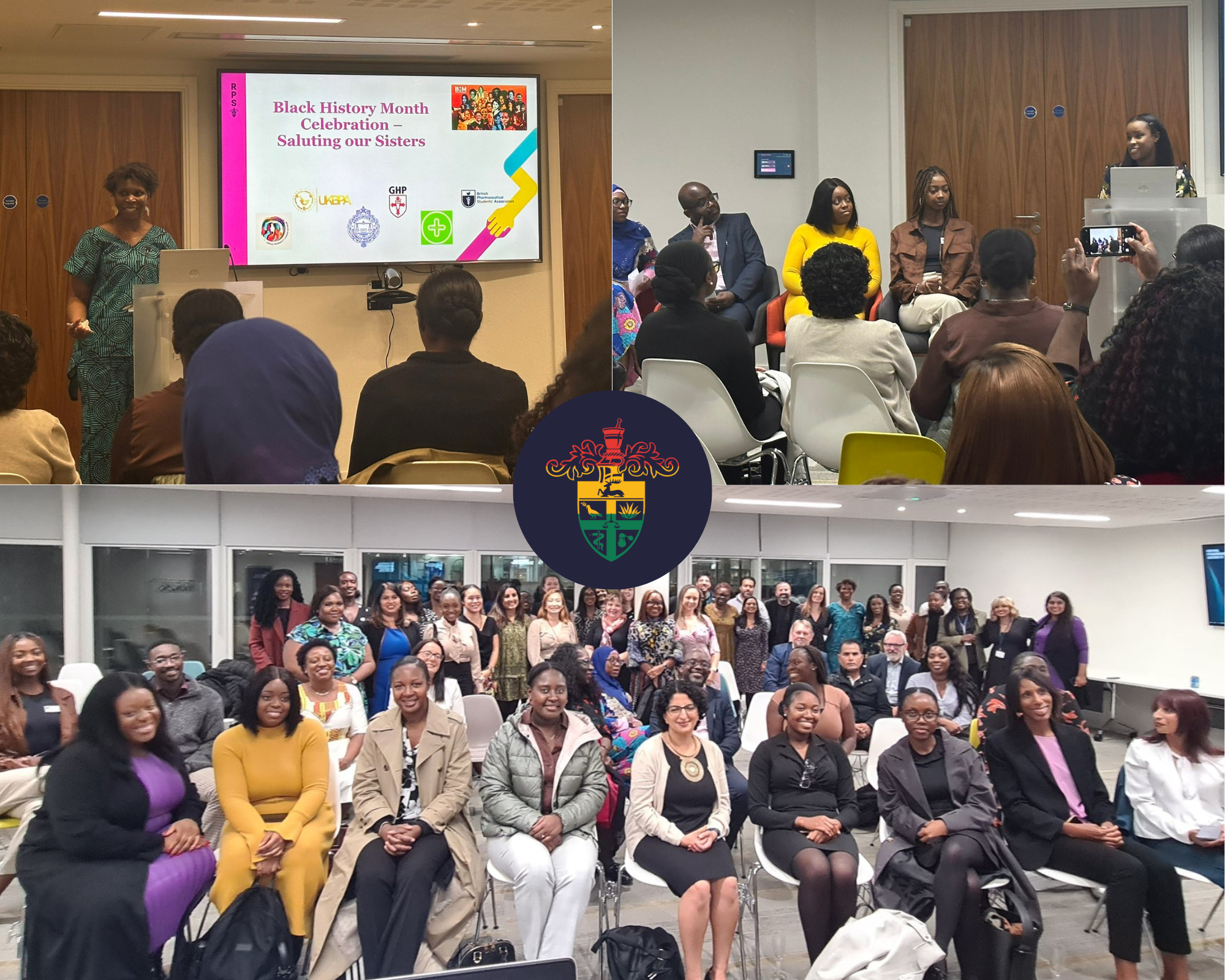 picture collage of the Black History Month Saluting Our Sisters event at the RPS offices