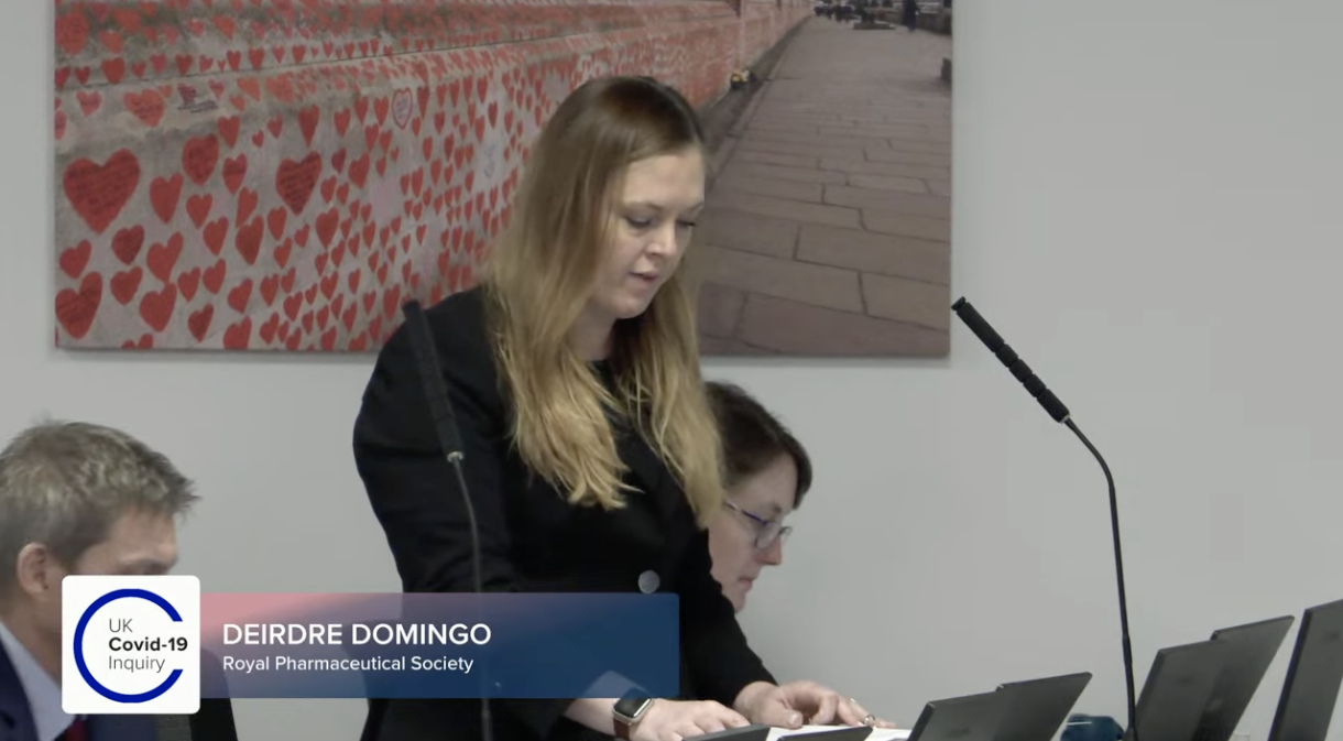 Dierde Domingo at the UK Covid Inquiry