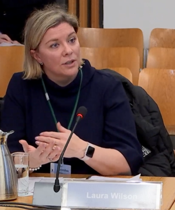 RPS Director for Scotland Laura Wilson at the Scottish Parliament