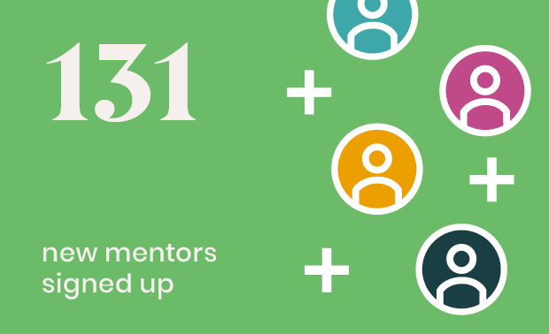 131 new mentors signed up