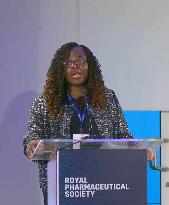 Dr Diane Ashiru-Oredope speaking at the RPS 2024 Annual Conference