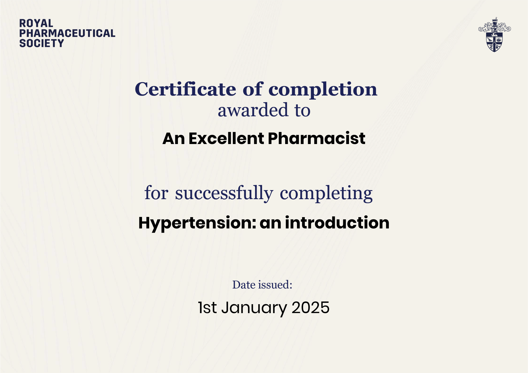 Image of RPS Learn Certificate of Completion