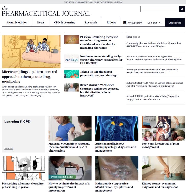 Front page of the PJ